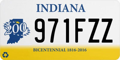 IN license plate 971FZZ