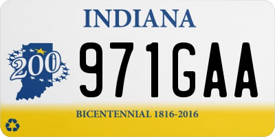 IN license plate 971GAA