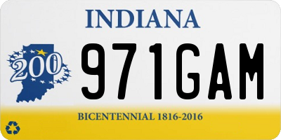 IN license plate 971GAM
