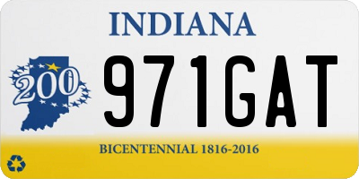 IN license plate 971GAT