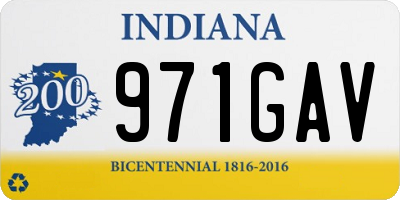 IN license plate 971GAV