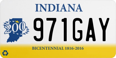 IN license plate 971GAY
