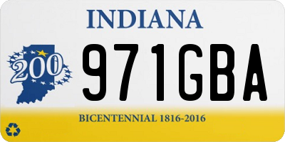 IN license plate 971GBA