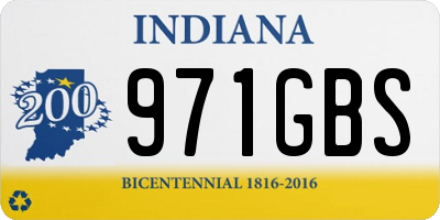 IN license plate 971GBS