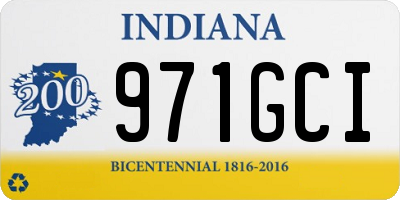 IN license plate 971GCI