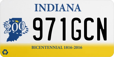 IN license plate 971GCN