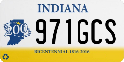 IN license plate 971GCS