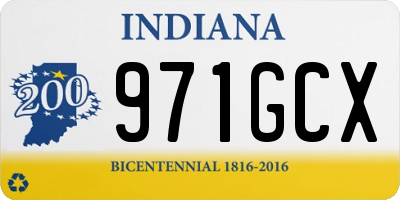 IN license plate 971GCX
