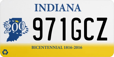 IN license plate 971GCZ