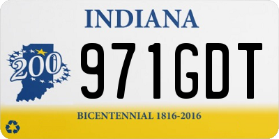 IN license plate 971GDT