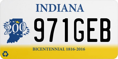 IN license plate 971GEB