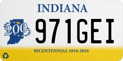IN license plate 971GEI