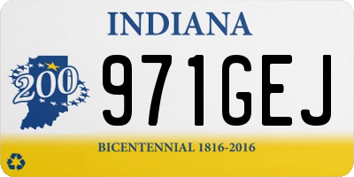 IN license plate 971GEJ