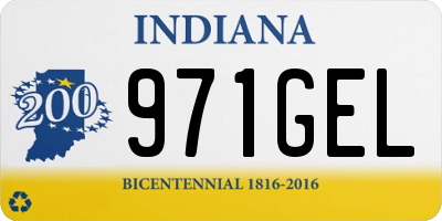 IN license plate 971GEL
