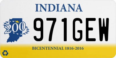 IN license plate 971GEW