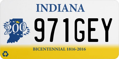 IN license plate 971GEY
