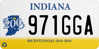 IN license plate 971GGA