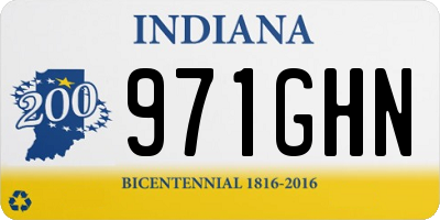IN license plate 971GHN
