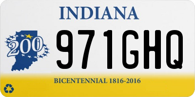 IN license plate 971GHQ