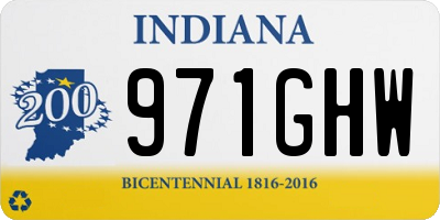 IN license plate 971GHW