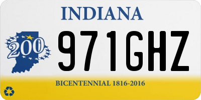 IN license plate 971GHZ