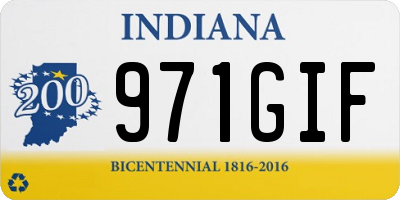IN license plate 971GIF