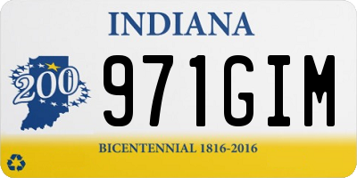 IN license plate 971GIM