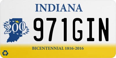 IN license plate 971GIN