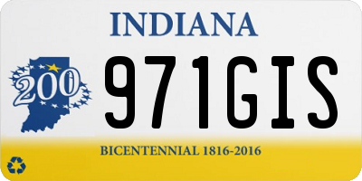 IN license plate 971GIS