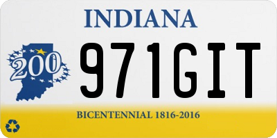 IN license plate 971GIT