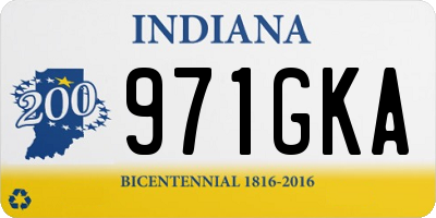 IN license plate 971GKA