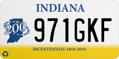 IN license plate 971GKF