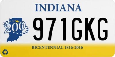 IN license plate 971GKG