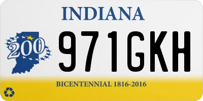 IN license plate 971GKH