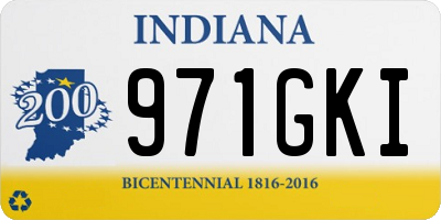 IN license plate 971GKI