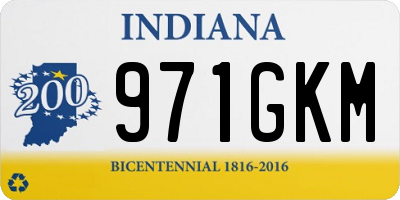 IN license plate 971GKM