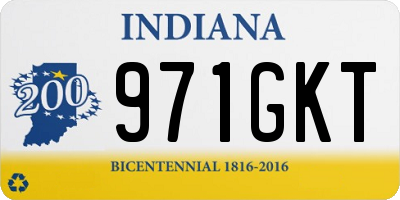 IN license plate 971GKT