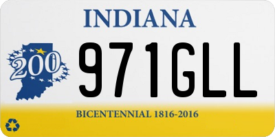 IN license plate 971GLL