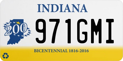 IN license plate 971GMI
