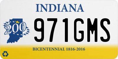 IN license plate 971GMS