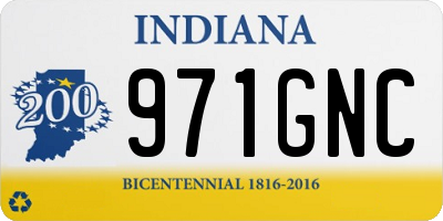 IN license plate 971GNC