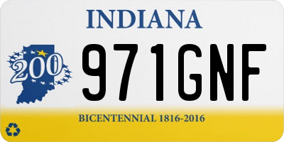 IN license plate 971GNF