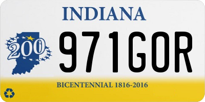 IN license plate 971GOR