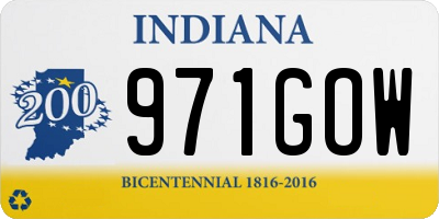 IN license plate 971GOW