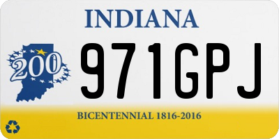 IN license plate 971GPJ