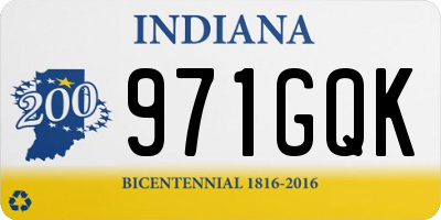 IN license plate 971GQK
