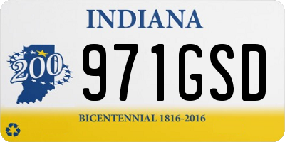 IN license plate 971GSD