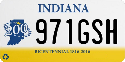 IN license plate 971GSH