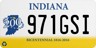 IN license plate 971GSI