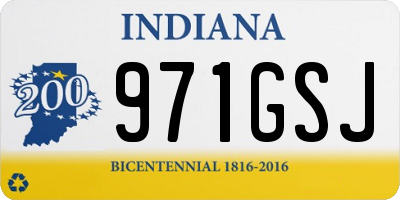 IN license plate 971GSJ